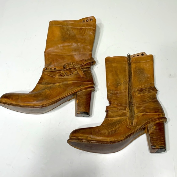 Bed Stu boot golden tan distressed wrapped - Picture 3 of 16